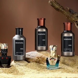 BHARRA KING 5PCS GIFT SET EDP+LOTION+PHARAOH MINISME UNISEX EDP - 100ML (3.40z) BY BHARARA