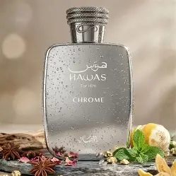 HAWAS CHROME MEN EDP - 100ML (3.40z) By RASASI Inspired by ERBA GOLD By XERJOFF